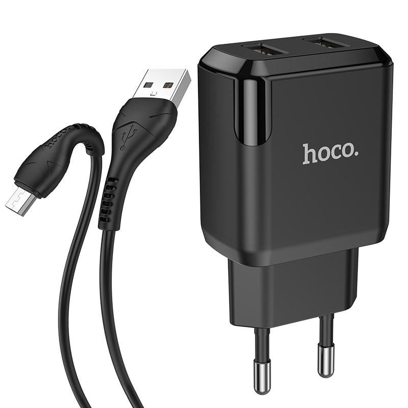 Сетевое зарядное устройство Hoco N7 Speedy Micro EU Black Сетевое зарядное устройство Hoco N7 Speedy Micro EU Black