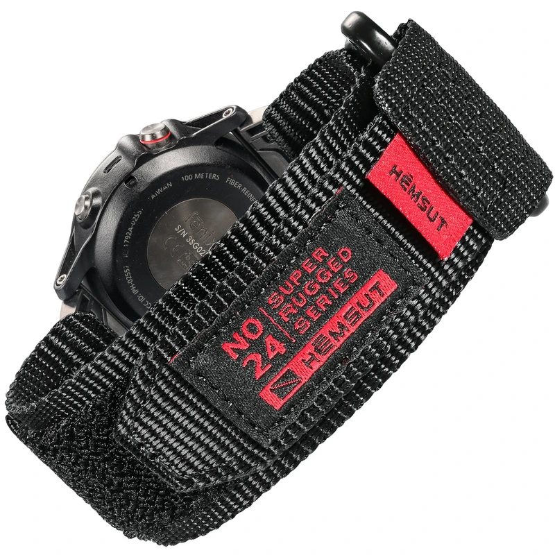 Ремінець для годинника Hemsut HS121 Super Strong Nylon Garmin 20 мм Black (4132) Ремінець для годинника Hemsut HS121 Super Strong Nylon Garmin 20 мм Black (4132)