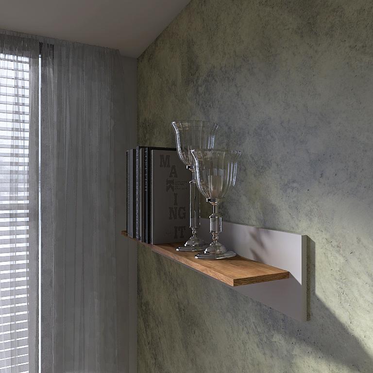 Полиця навісна Еверест Нордик-1000 Крафт золотий/Білий (108380)