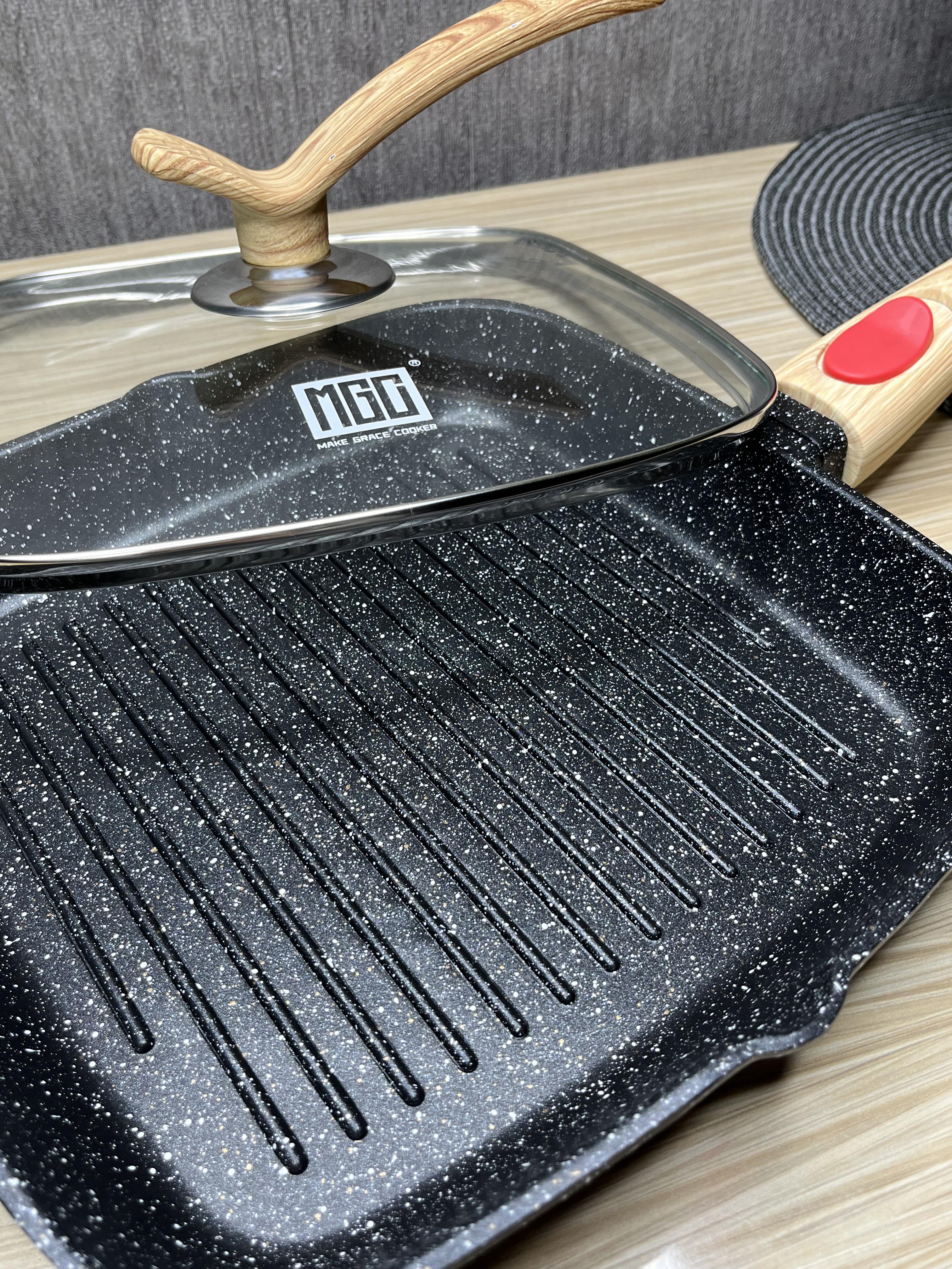 Сковорода-гриль MGC з знімною ручкою 24 см Чорний (260782) - фото 5