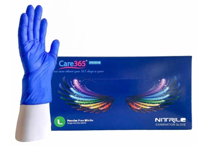 Перчатки нитриловые iCare 365 неопудренные нестиральные кобальтовые L 50 пар