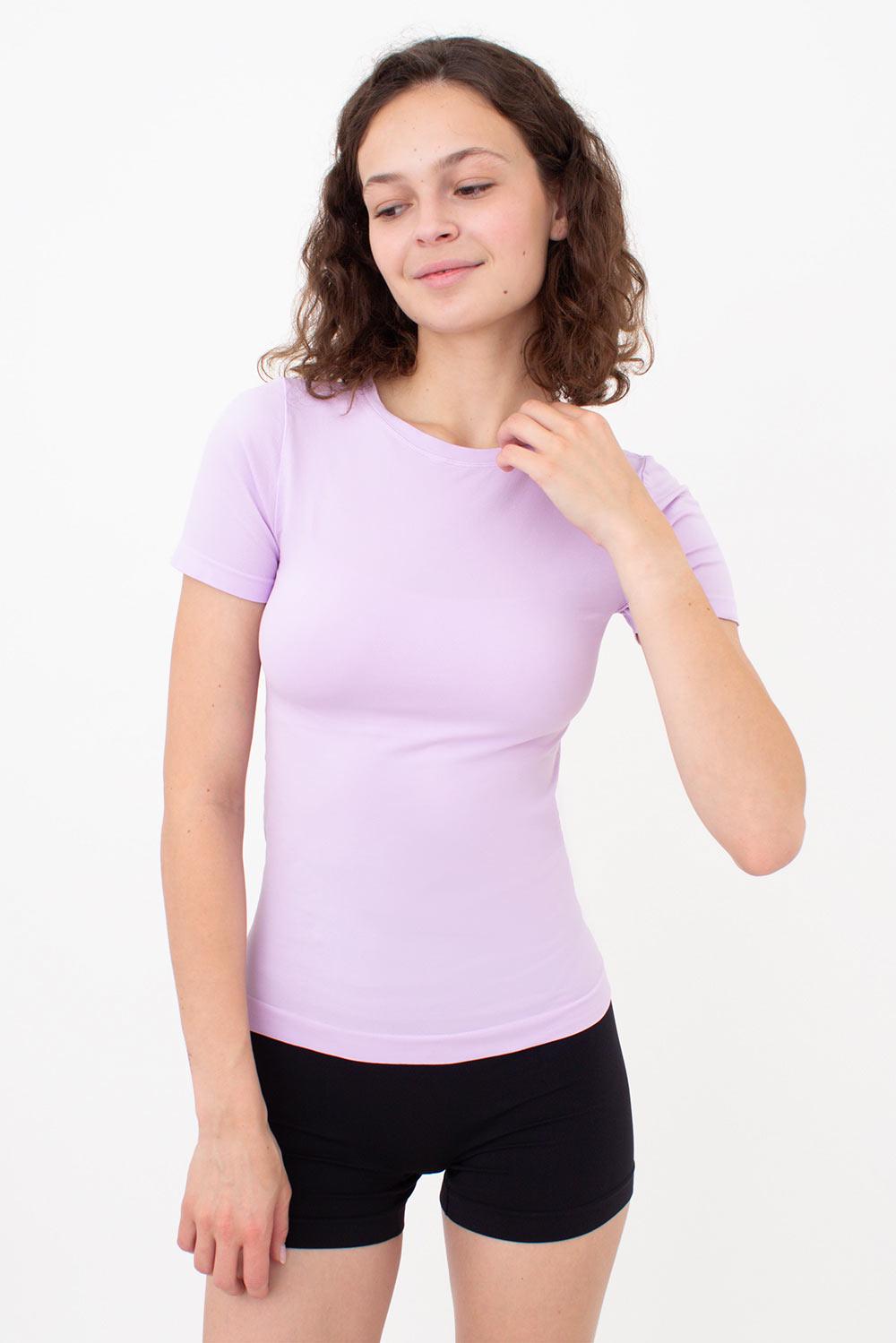 Футболка жіноча Giulia T-SHIRTбезшовна з мікрофібри L/XL Violet-orchid bloom (4823116932333)