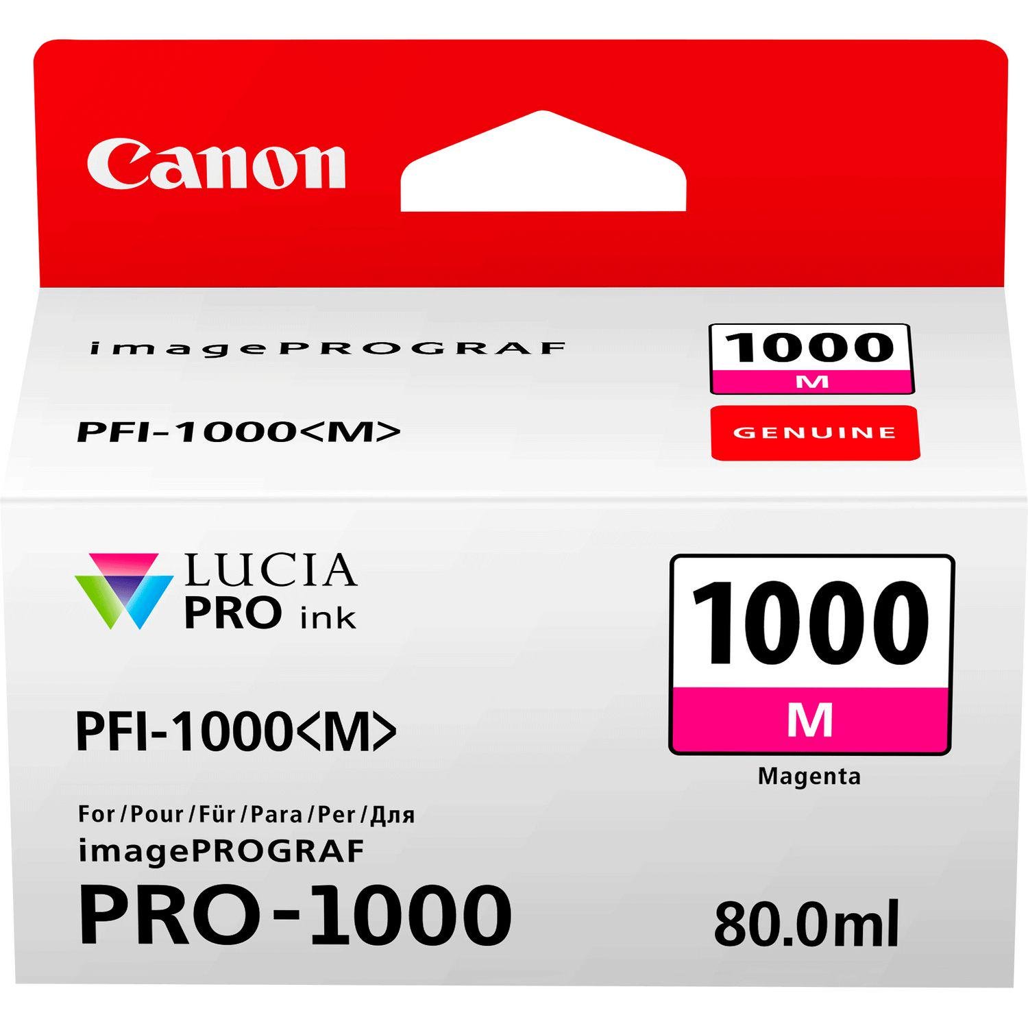 Картридж Canon PFI-1000 Magenta для струйной фотопечати 80 мл (593454)