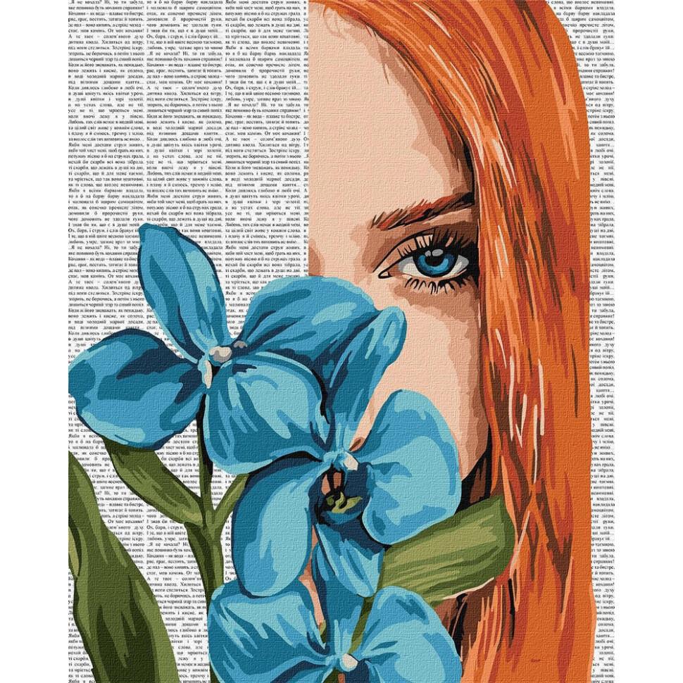 Картина по номерам Ideyka Красочная поэзия: Голубая орхидея 40x50 см (KHO8583)