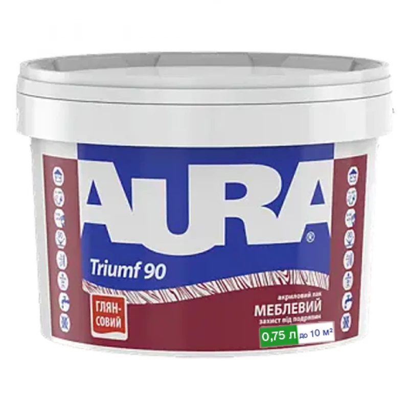 Лак акриловый Aura Triumf 90 мебельный 0,75 л (2571483587)