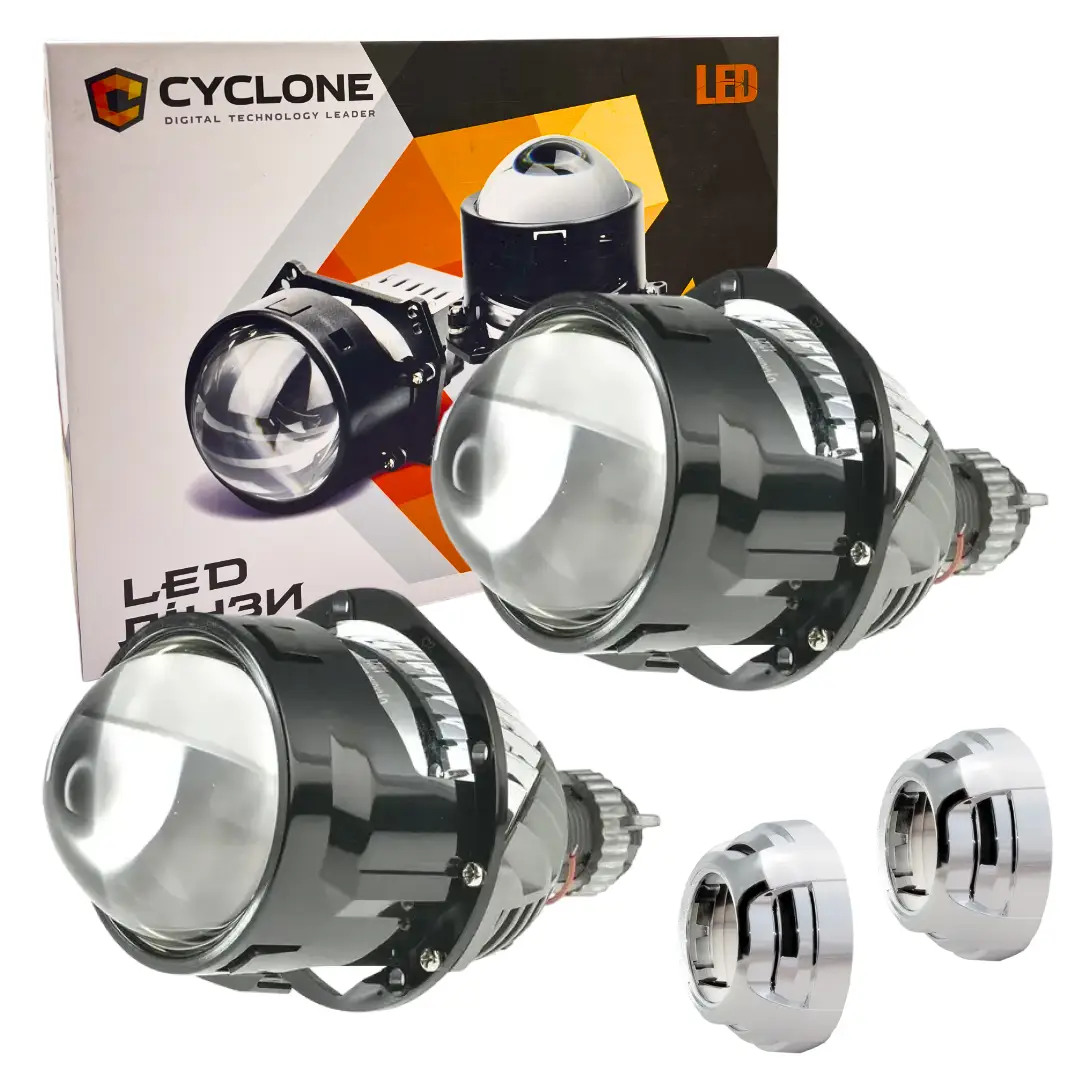 Автомобильные линзы CYCLONE BI LED BL 2,5" I1 35W Н7/Н4 (102-567)