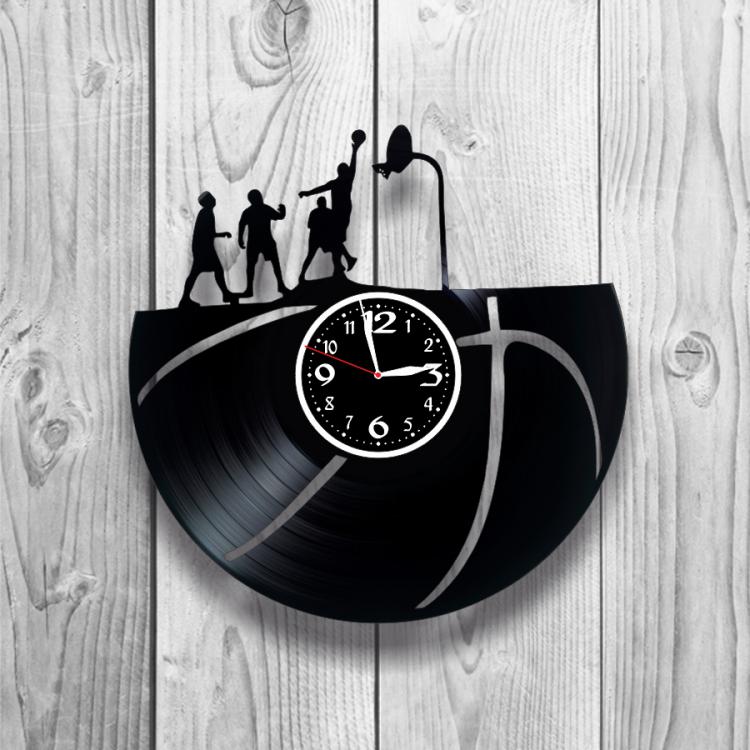 Часы настенные Баскетбол 0209 из виниловой пластинки