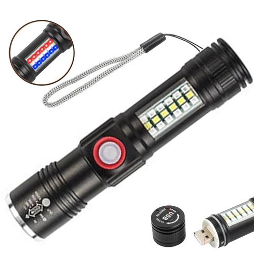 Ліхтар акумуляторний SY-1903C-P50-SMD-RGB Alarm zoom mUSB з ремінцем (557528) - фото 3