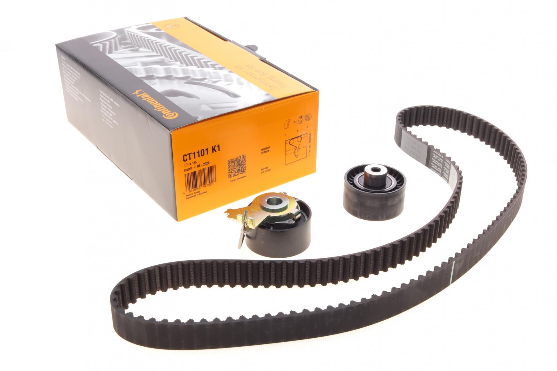 Комплект ГРМ Continental Citroen C2/C3/C4/Peugeot 1007/206/307 1.4 16V 03-25x135z (CT1101K1)