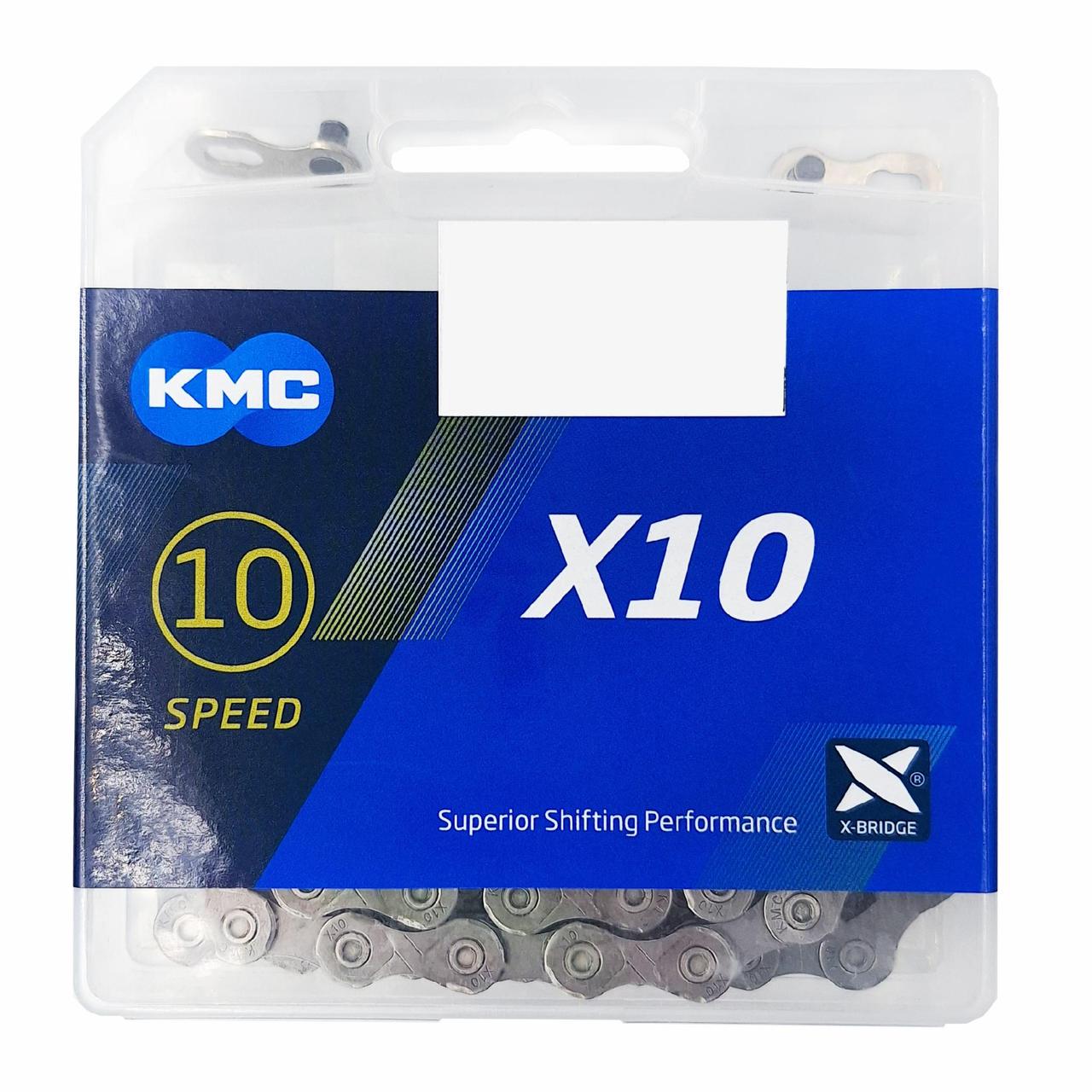 Цепь велосипедная КМС X10 Gray 1/2x11/128" 114L 10Sp с замком (G0001201)