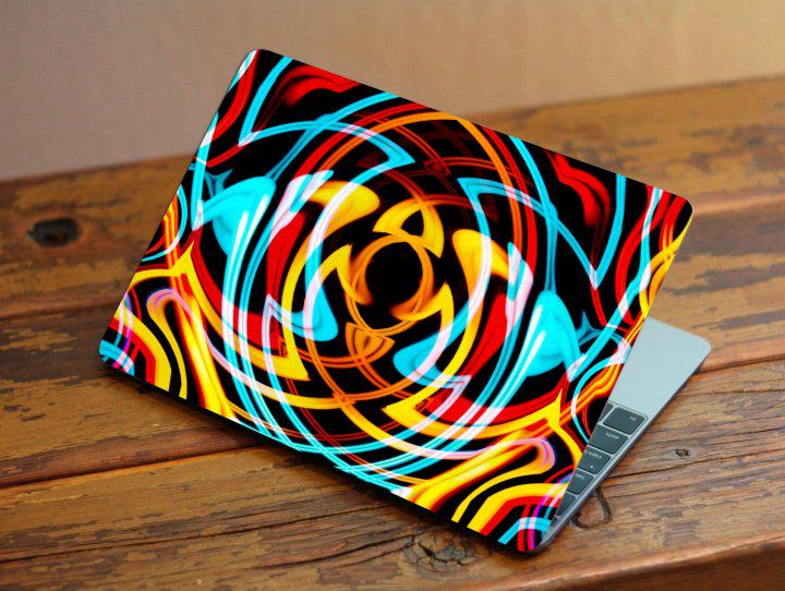 Захисна плівка-наклейка на ноутбук Неон 385х260 мм