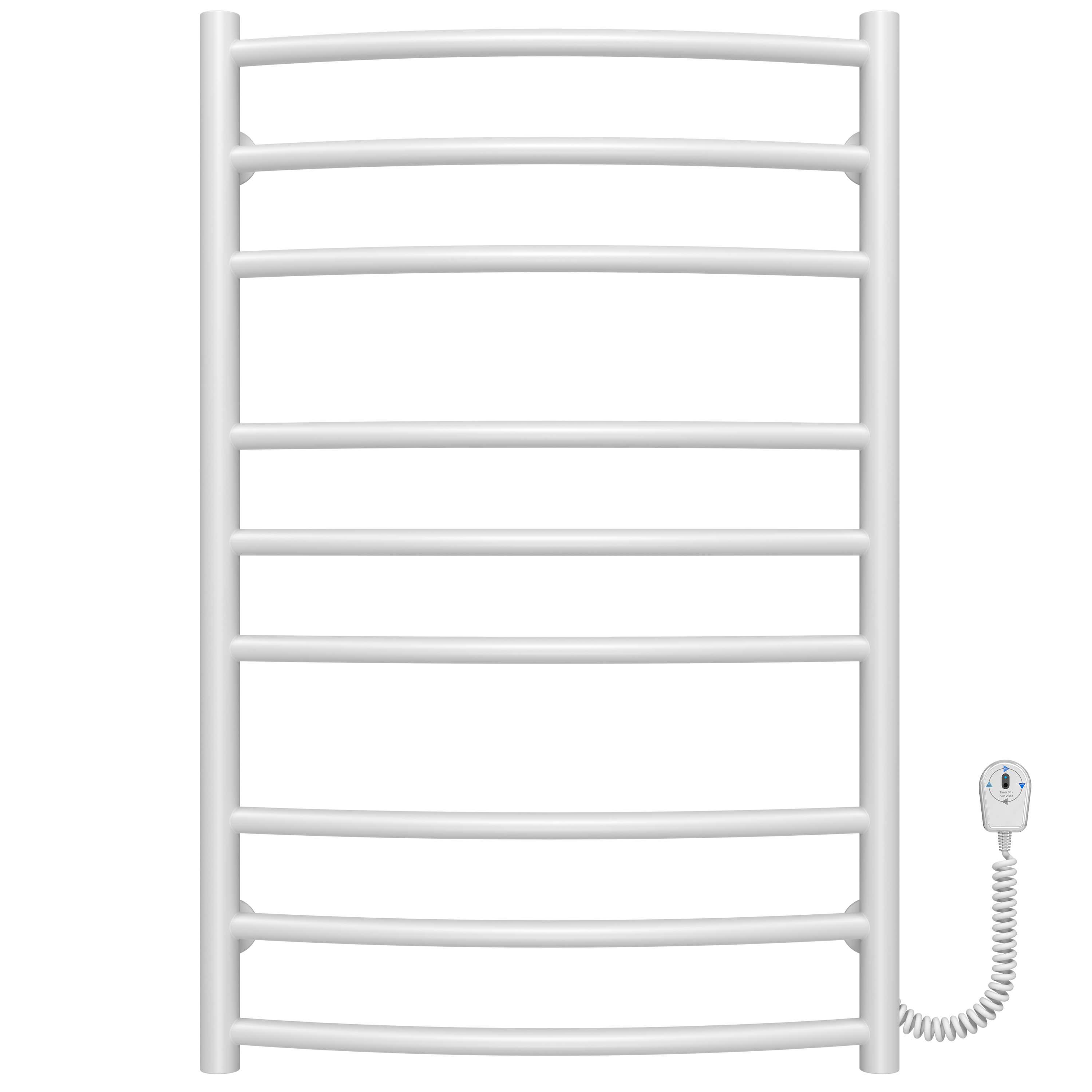 Полотенцесушитель электрический Deffi Классик Элит П9 EF16 правое подключение нержавеющая сталь 400х800 мм Белый (C.KE.80.40.9.EWR5)