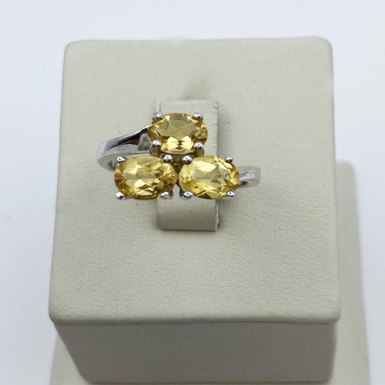Кольцо серебряное с цитрином р. 18 4,13 г (1996304708)