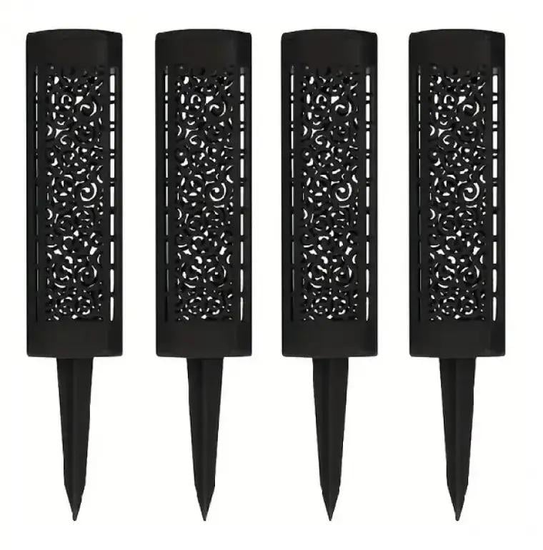 Садовый светильник LED солнечный Garden Light 10 9753 4 шт. Black (acf4fc08)