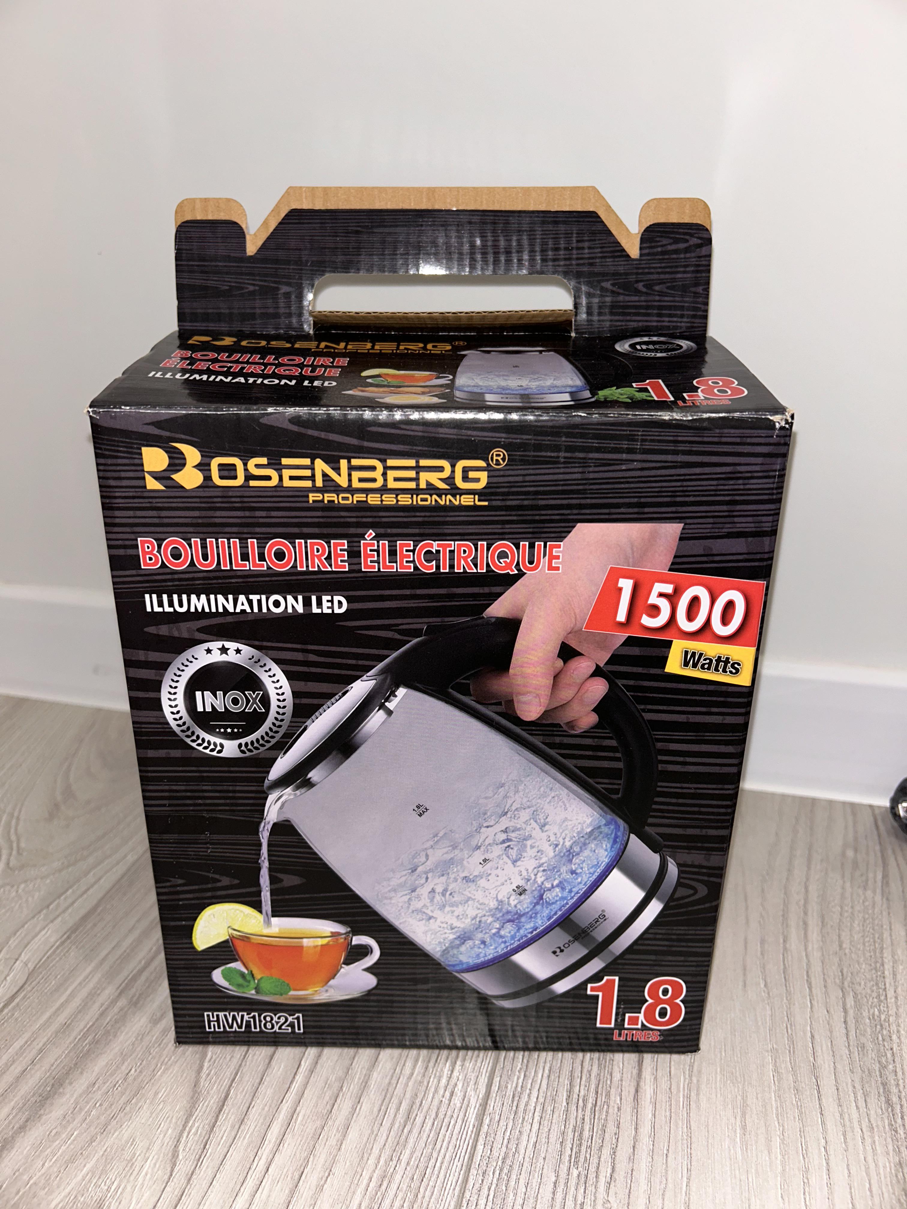 Электрочайник Rosenberg HW1821 с LED-подсветкой - фото 4 Электрочайник Rosenberg HW1821 с LED-подсветкой - фото 4