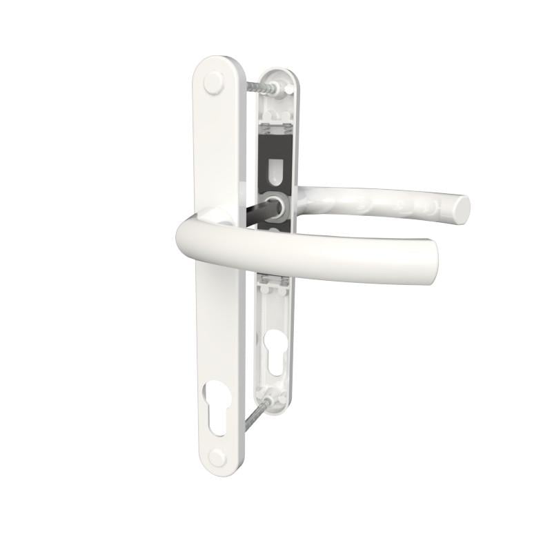 Гарнитур нажимной ASTEX Antey DHS 92/26/200 мм с фиксирующей пружиной Белый (DHS 92/26/20 RAL9016)