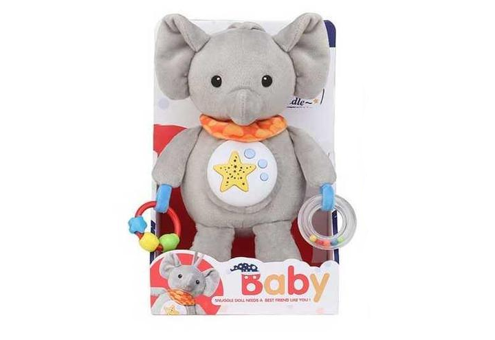 Ночник 1907-2/24 колыбельные мелодии/проектор/погремушка в коробке (23441904)