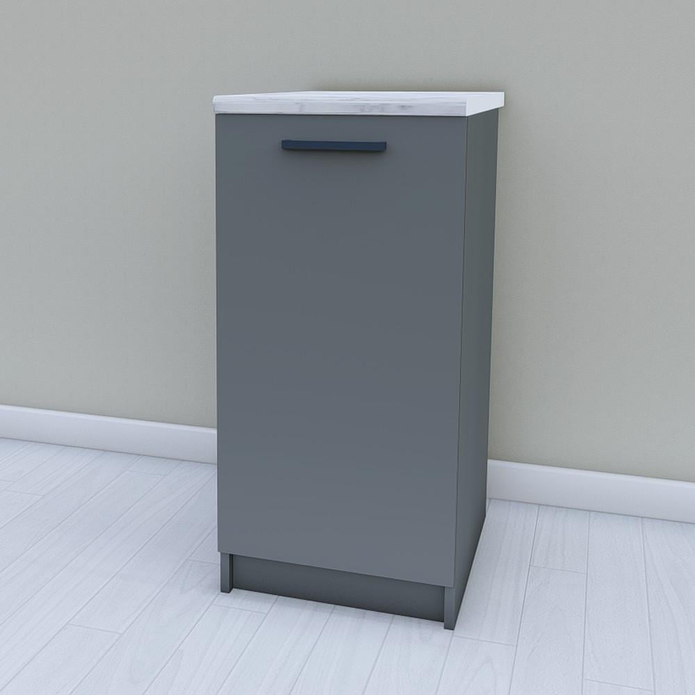 Тумба для кухні підлогова без стільниці 400 мм Графіт (МП14б)