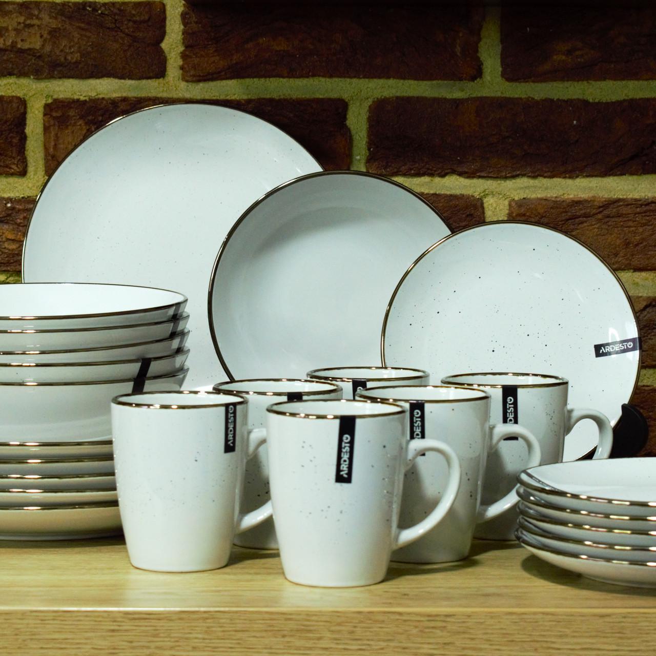 Сервиз Ardesto bagheria bright white 24 пр.