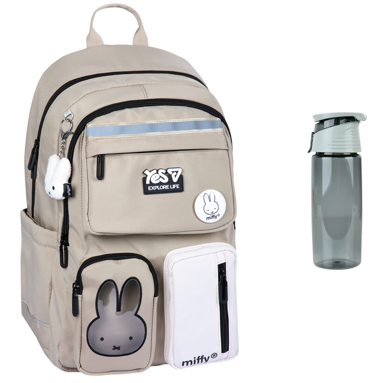 Рюкзак школьный YES TS-43L Miffy 550340 и бутылка для воды 550 мл (3028007718)