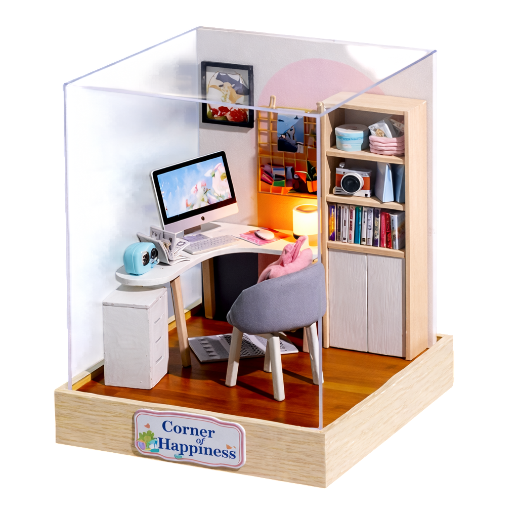 Конструктор 3D Румбокс Corner of Happiness з LED-підсвіткою та пилозахисним ковпаком