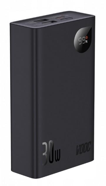 Портативное зарядное устройство Baseus Adaman 2 30W 20000 mAh Black