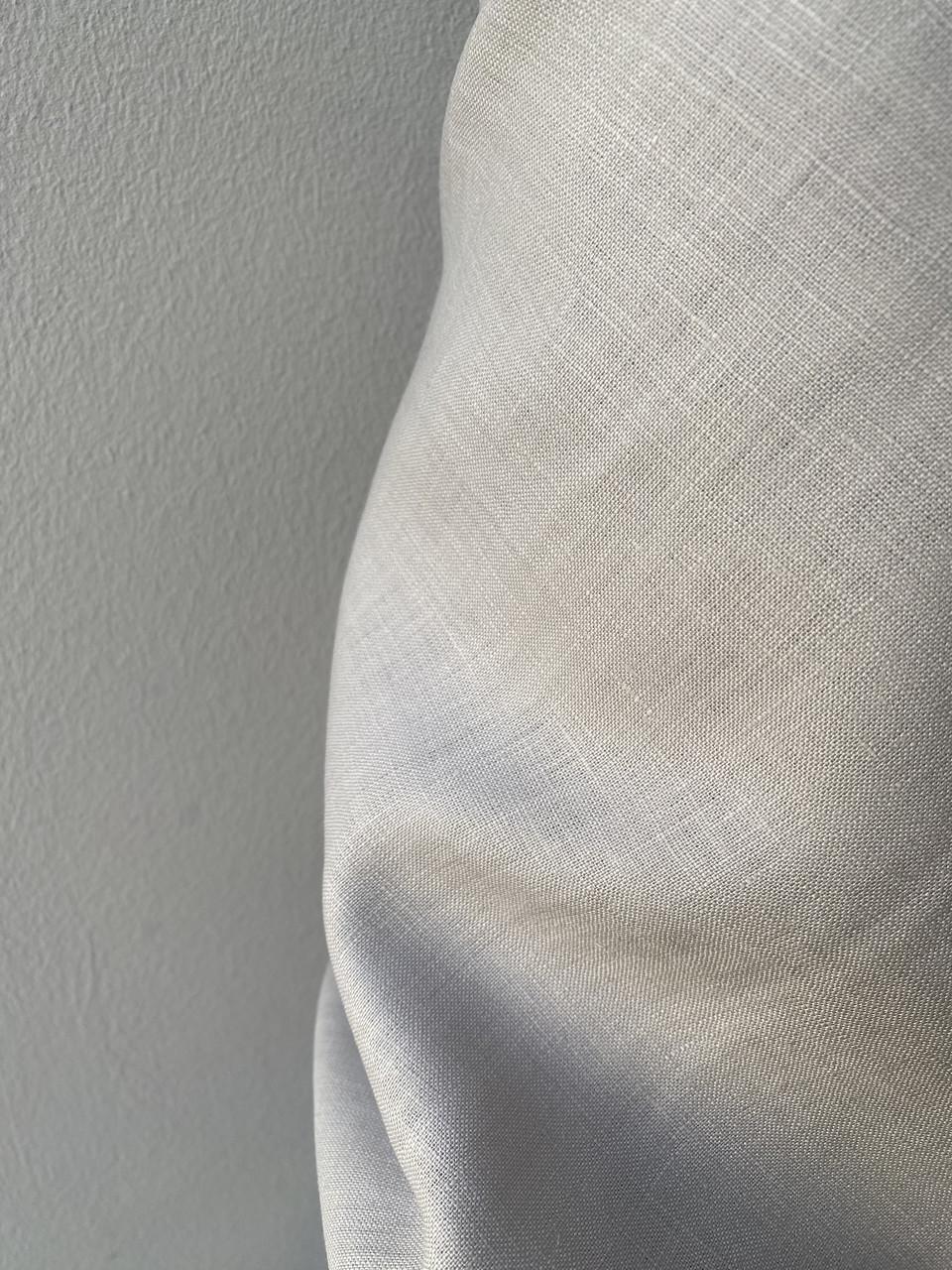 Ткань рубашечно-платьевая LINEN PLUS 100% лен смягчен 143 см 155/394 Серо-бежевый - фото 3