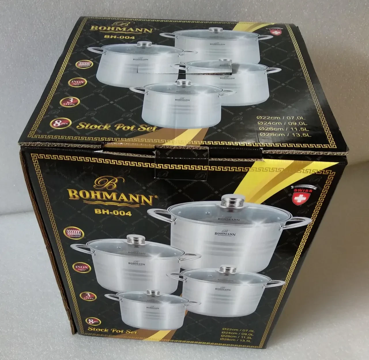 Набор кухонной посуды Bohmann 8 пр. (BH-004) - фото 4 Набор кухонной посуды Bohmann 8 пр. (BH-004) - фото 4