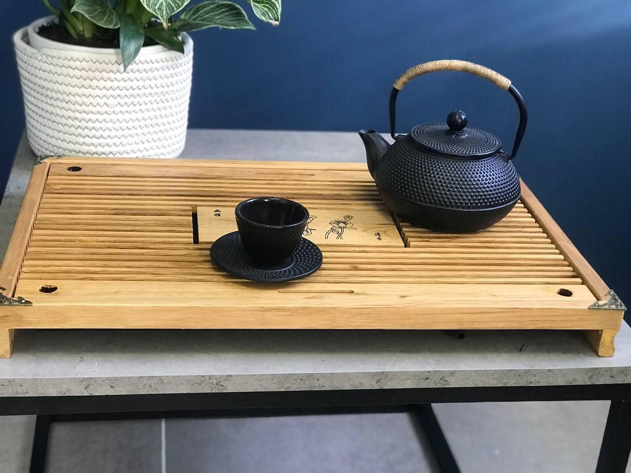 Таця-чабань для чайної церемонії Цяйї дерев'яна прямокутна 51х34х8 см (OS-T0524) - фото 4 Таця-чабань для чайної церемонії Цяйї дерев'яна прямокутна 51х34х8 см (OS-T0524) - фото 4