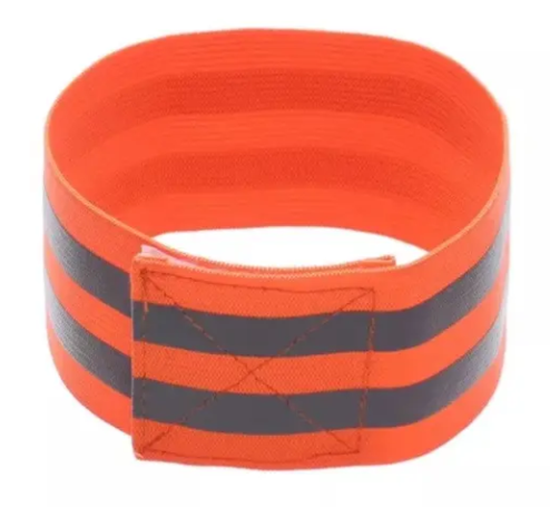 Светоотражающий браслет с двумя полосками 33x5 см Оранжевый (19023/2)