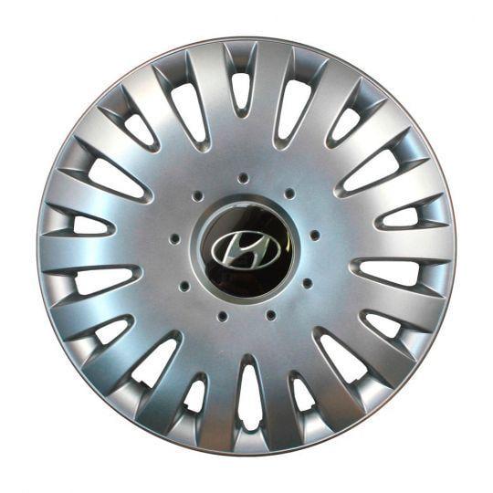 Автомобильные колпаки SKS 108 R13 с логотипом Hyundai 4 шт. Серебристый