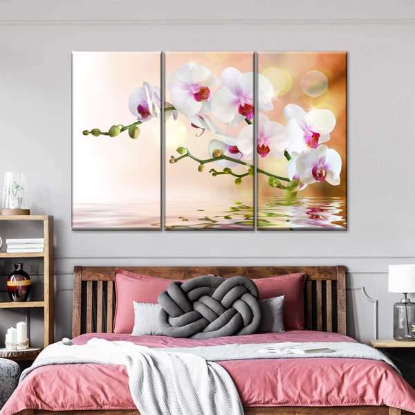 Модульная картина KIL Art Ветка орхидеи из трех частей 78x48 см (M3_M_119)