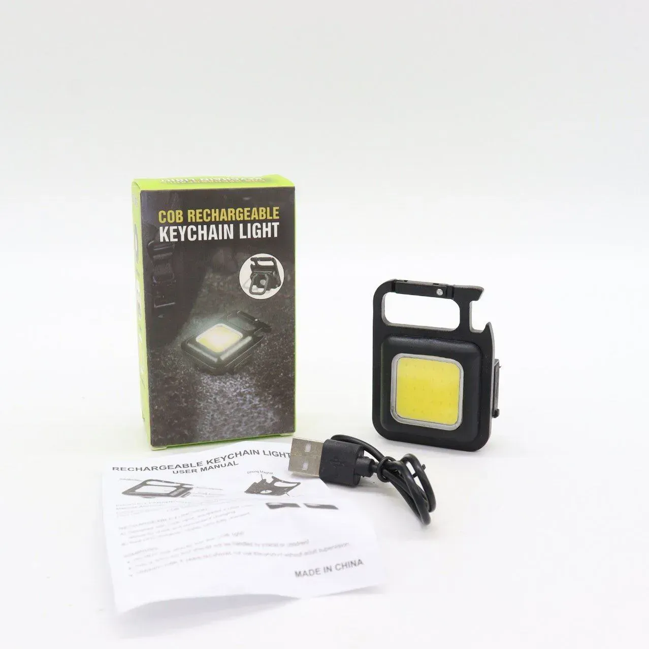 Ліхтар брелок акумуляторний з карабіном та відкривалкою LED COB 500 mAh (234565829) - фото 11