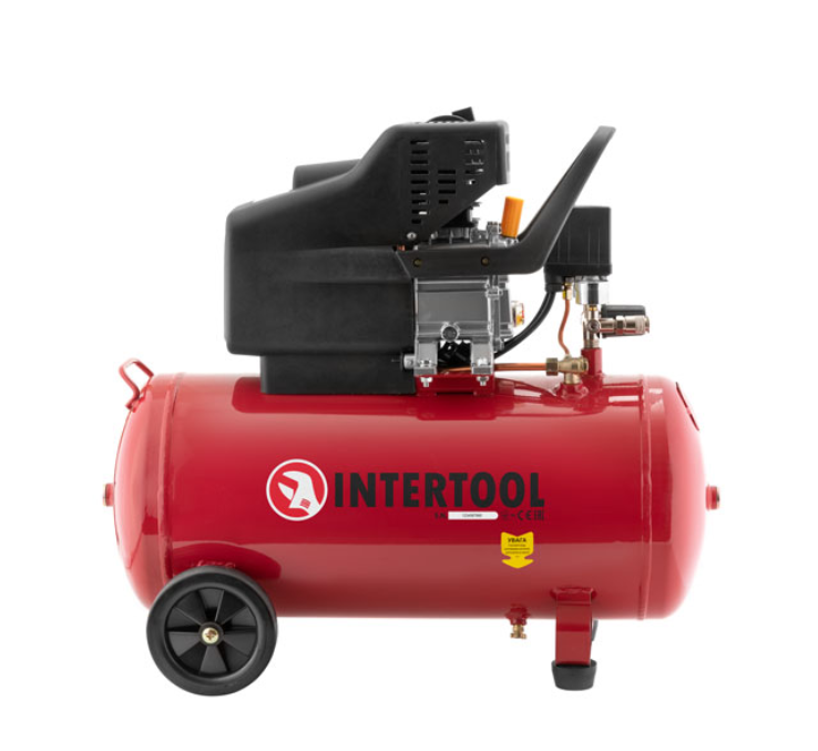 Компрессор Intertool PT-0021 50 л 1,2 кВт 220 В 8 атм 205 л/мин 80 дБ