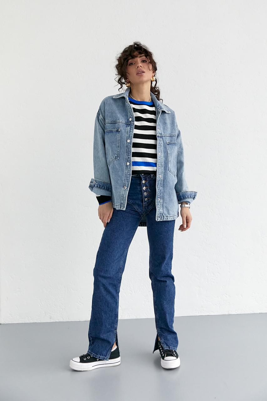 Рубашка L Джинсовый (0653) - фото 4