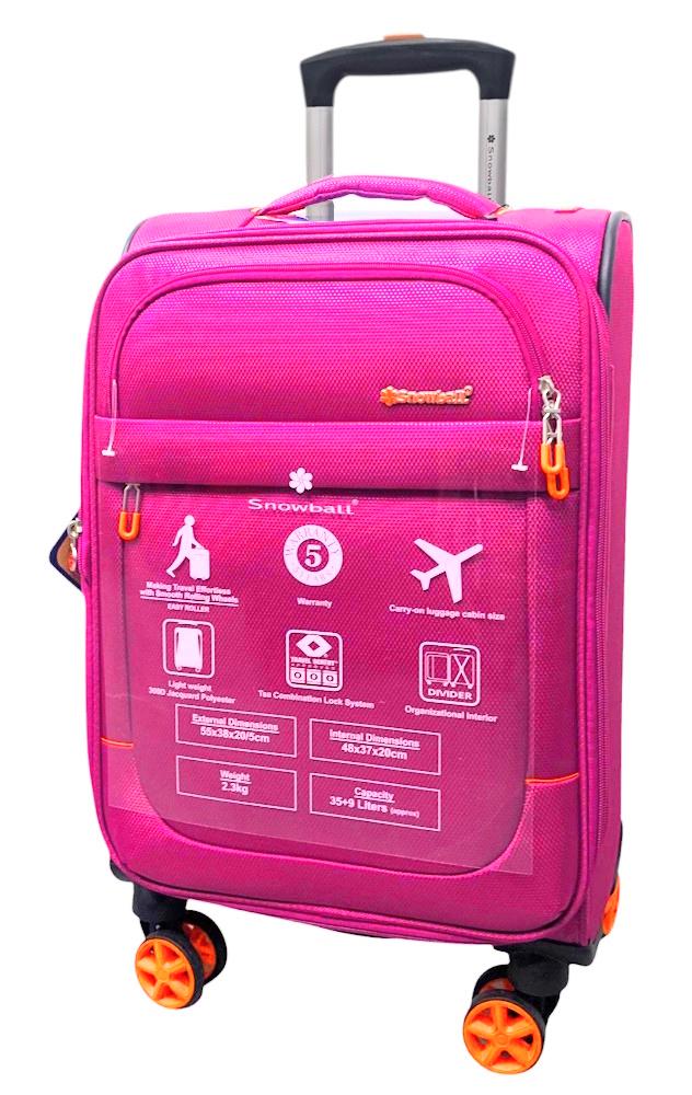 Чемодан имел для ручной клади Snowball 48203 жаккард-полиэстер S Розовый