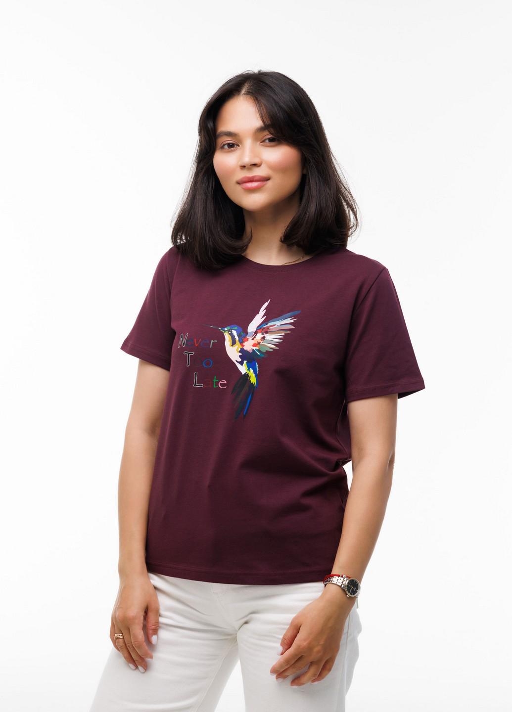 Футболка женская Наталюкс Колибри L Баклажанный (4129082813341) - фото 3