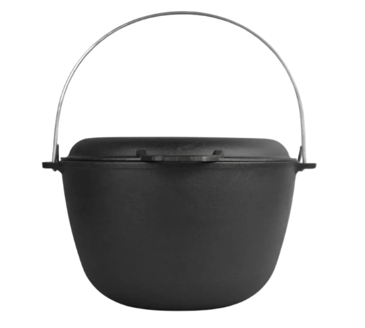 Котел чугунный туристический Brizoll с чугунной крышкой-сковородой 10 л (KT10-2) - фото 2