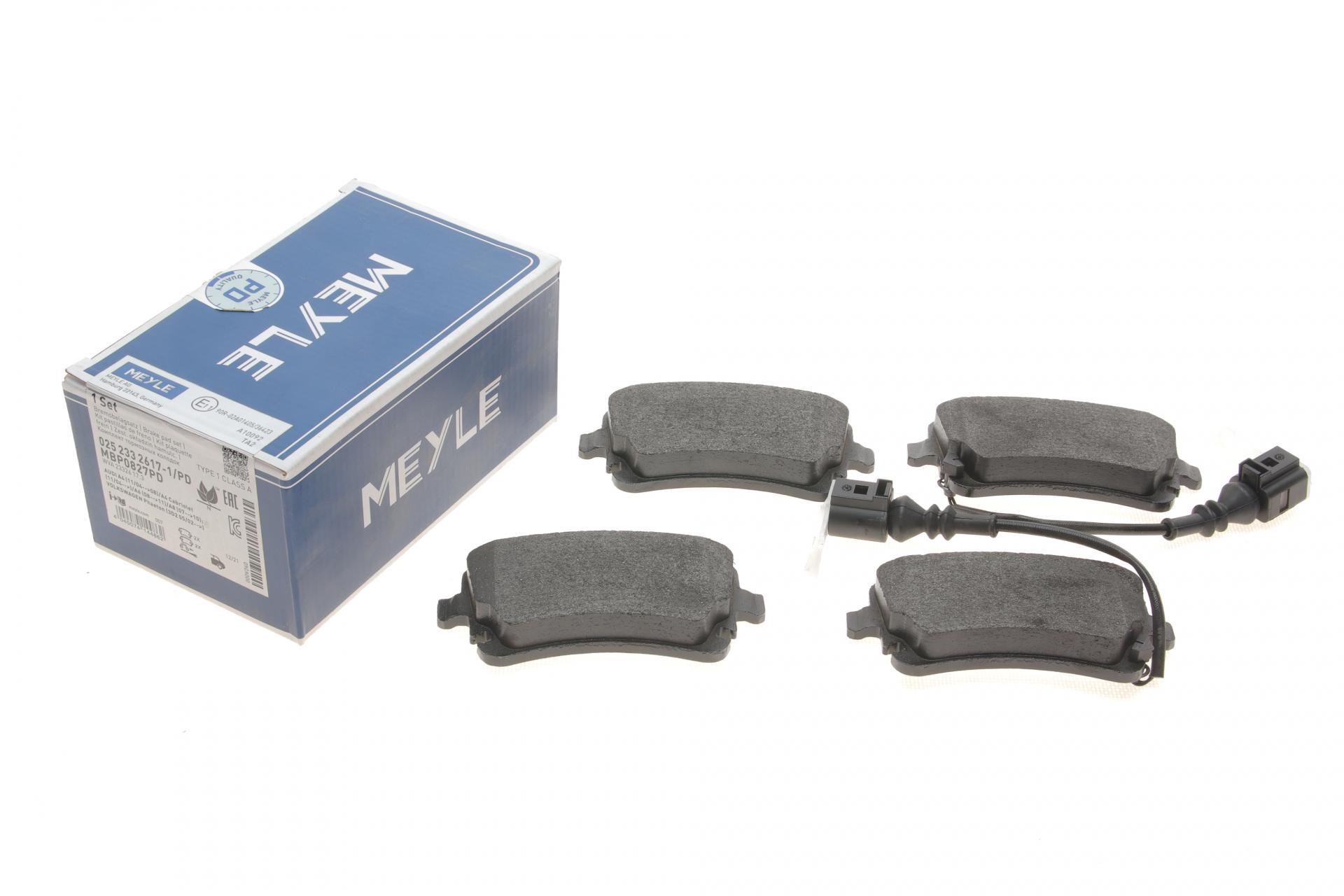 Колодки тормозные задние Meyle для VW T5 03-TRW (025 233 2617-1/PD)