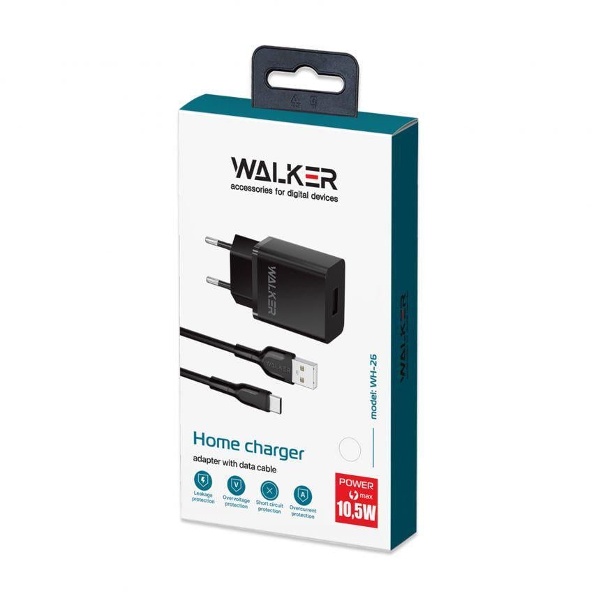 Сетевое зарядное устройство для Walker 2в1 WH-26 1USB/2.1A и Data Cable USB to Lightning Black - фото 7 Сетевое зарядное устройство для Walker 2в1 WH-26 1USB/2.1A и Data Cable USB to Lightning Black - фото 7