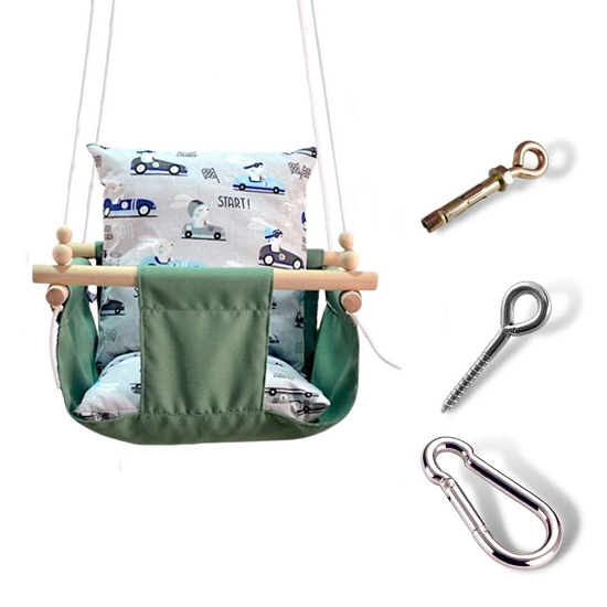 Детская качеля Infancy Гоночки Оливковый (10058703)