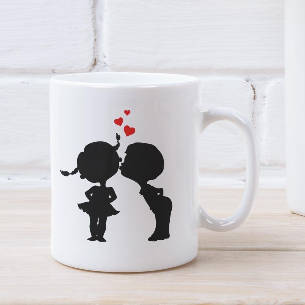 Чашка с рисунком Поцелуй 330 мл (14982652)