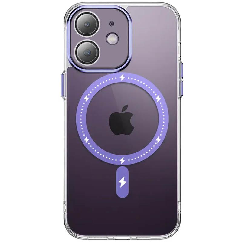 Противоударный Чехол Epik для Apple iPhone 12 (6.1") TPU+PC Colorful with MagSafe Purple