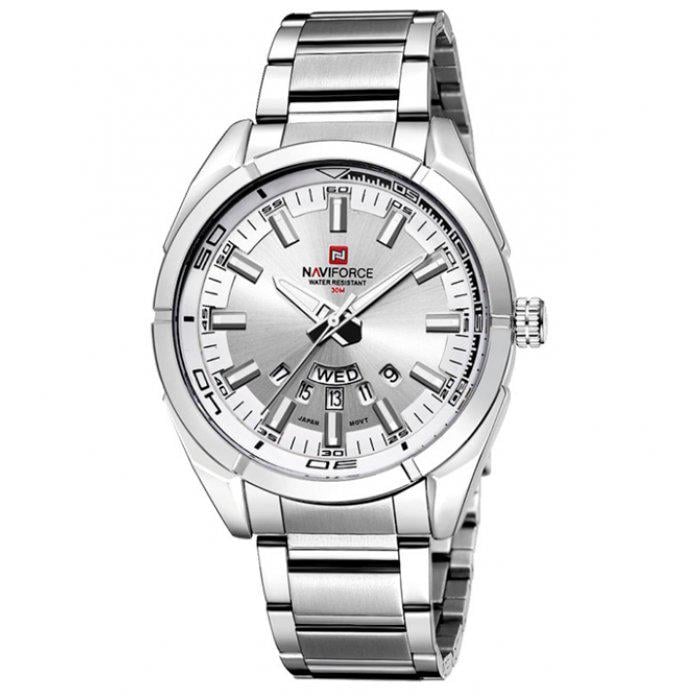 Часы мужские NaviForce Rocket со стальным корпусом 44х12 мм Серебро (150-96-1254)