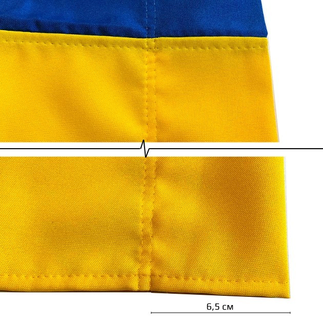 Флаг Украины уличный габардин с отверстием для флагштока 140х90 см Сине-желтый (28796399) - фото 5