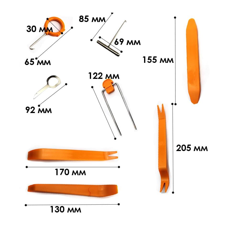 Набір інструментів знімачів Lesko 11501 Orange 12 шт. - фото 4