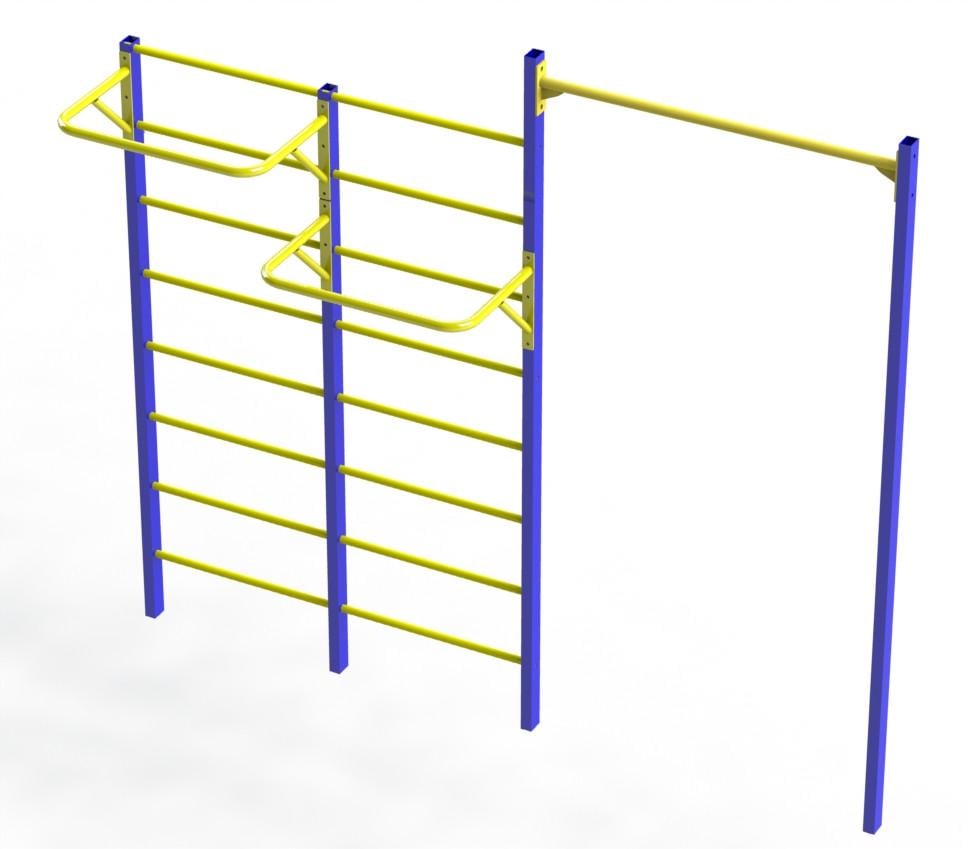 Шведская стенка с турниками двойная SiverSport KID637 (1816148855)