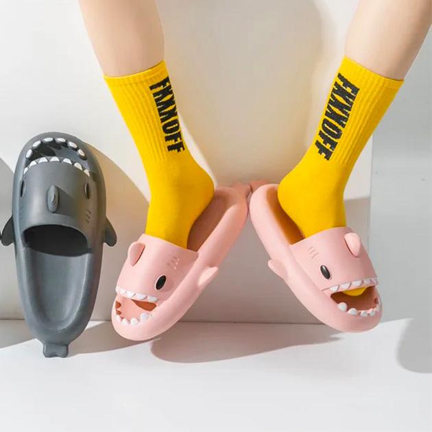 Шлепанцы женские Акула на лето сланцы р. 38-39 Розовый - фото 3