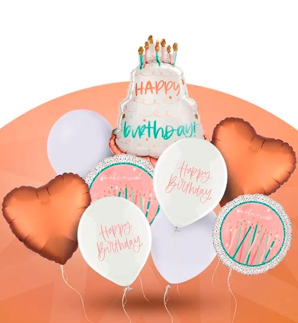 Набор из воздушных шаров Birthday cake 9 шт. (11022737)