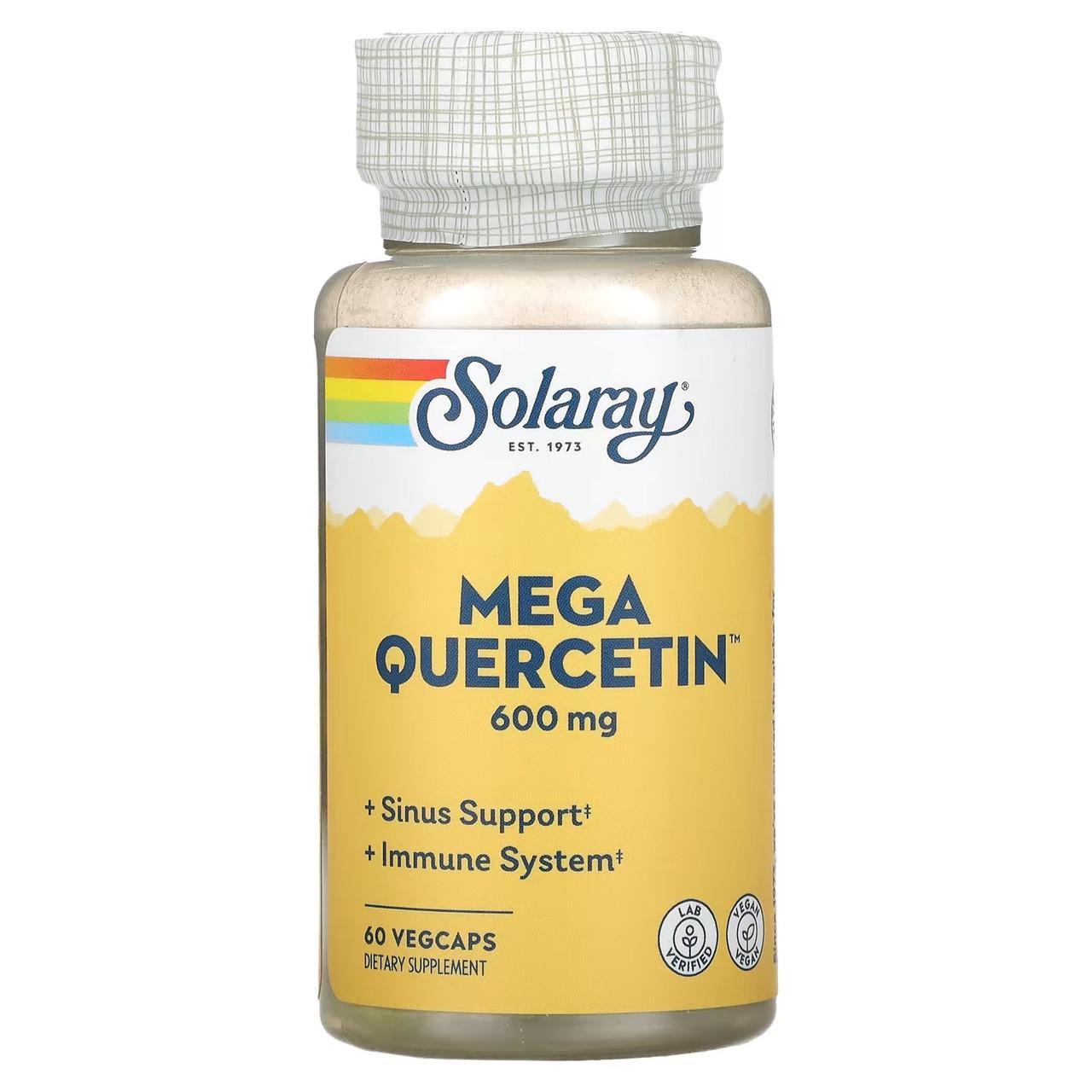 Мега-кверцетин Solaray Mega Quercetin 60 растительных капс. 600 мг (1534377639)